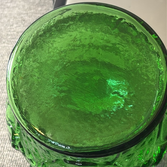 Vintage Green Rainflower Pitcher Anchor Hocking EUC - Picture 6 of 8